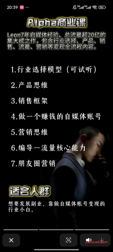 Leon《Alpha商业课》