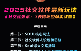 李北京情感《社交核弹术：7天得吃脱单实战营》